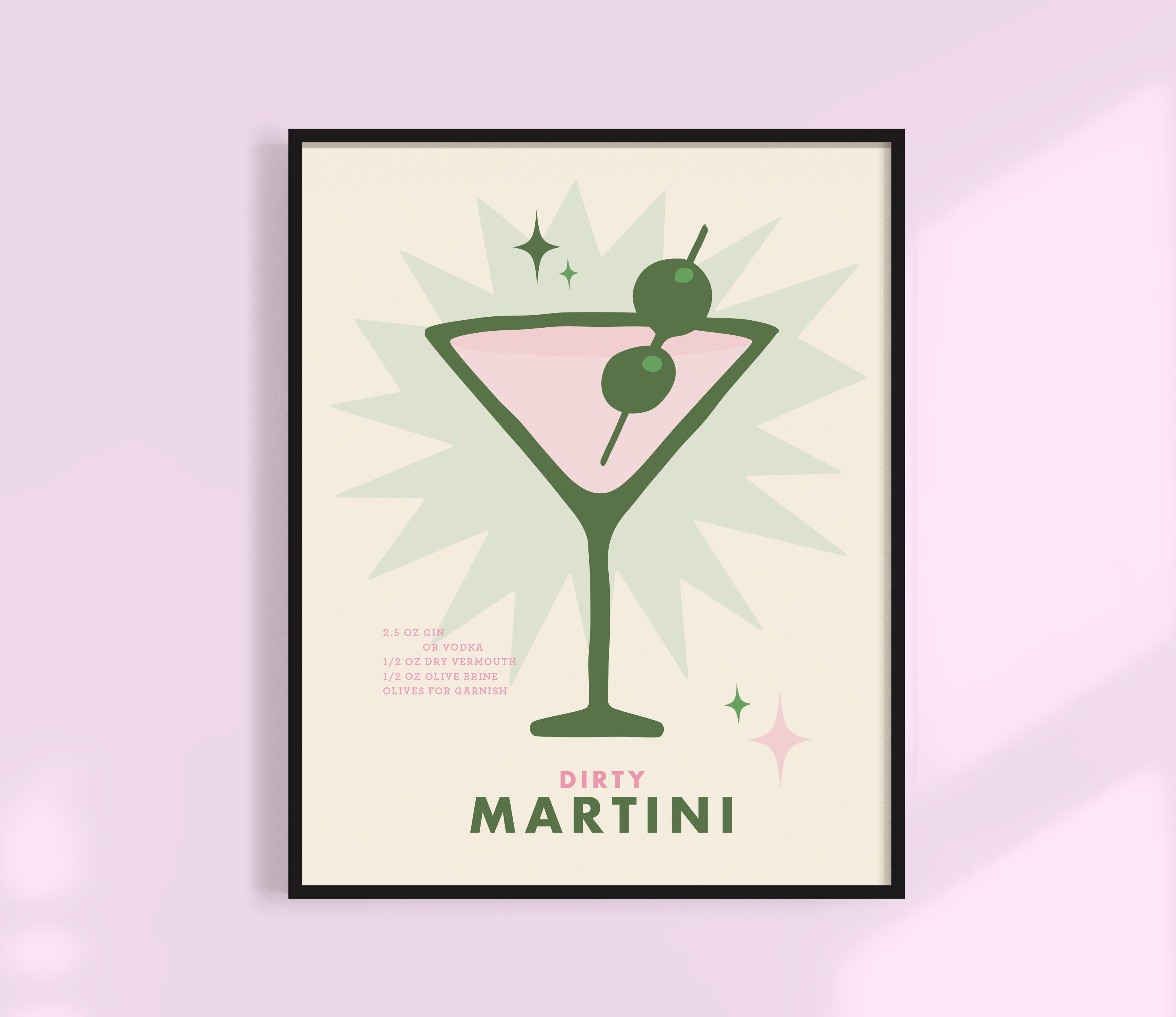 Dirty Martini Cocktail Print