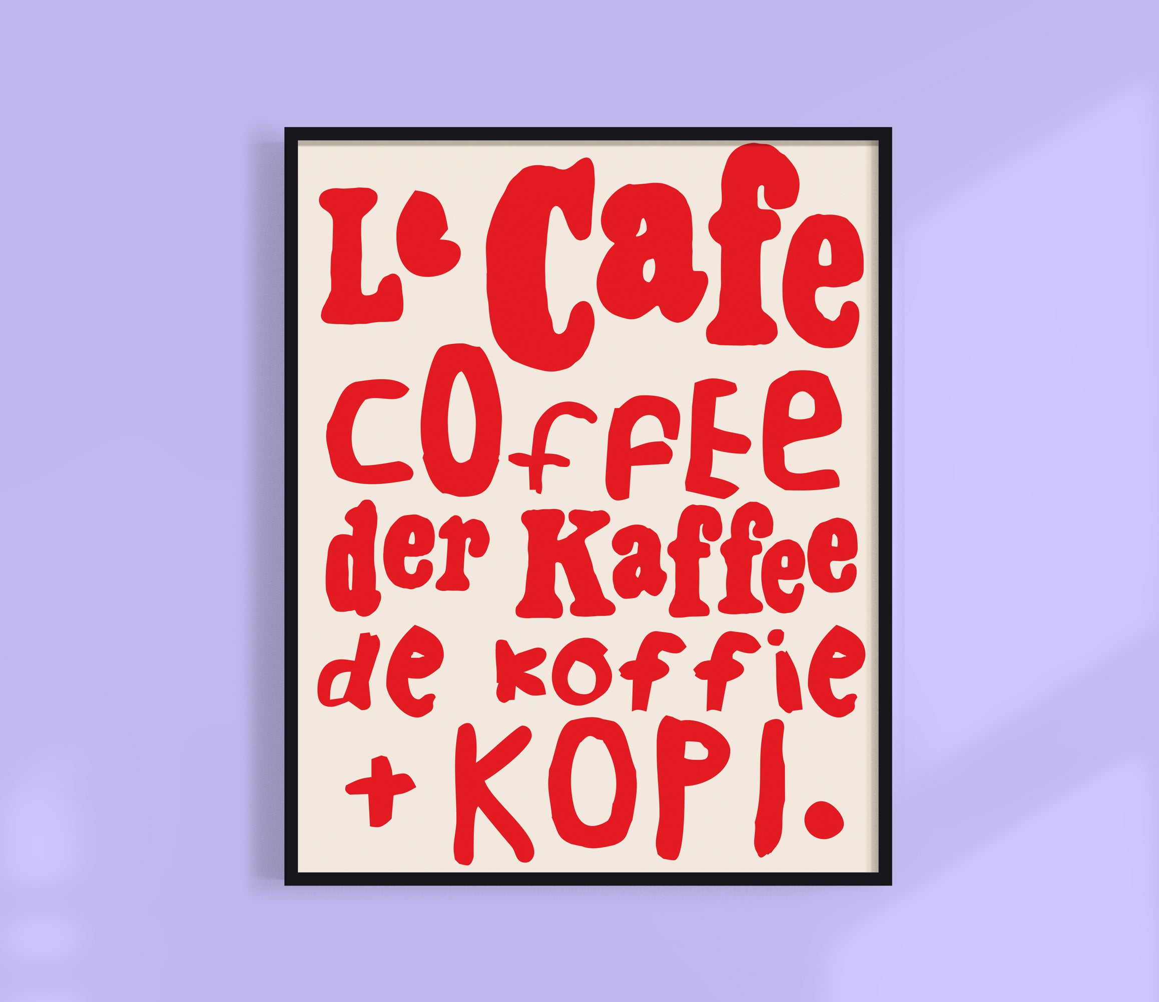 colorful coffee art print