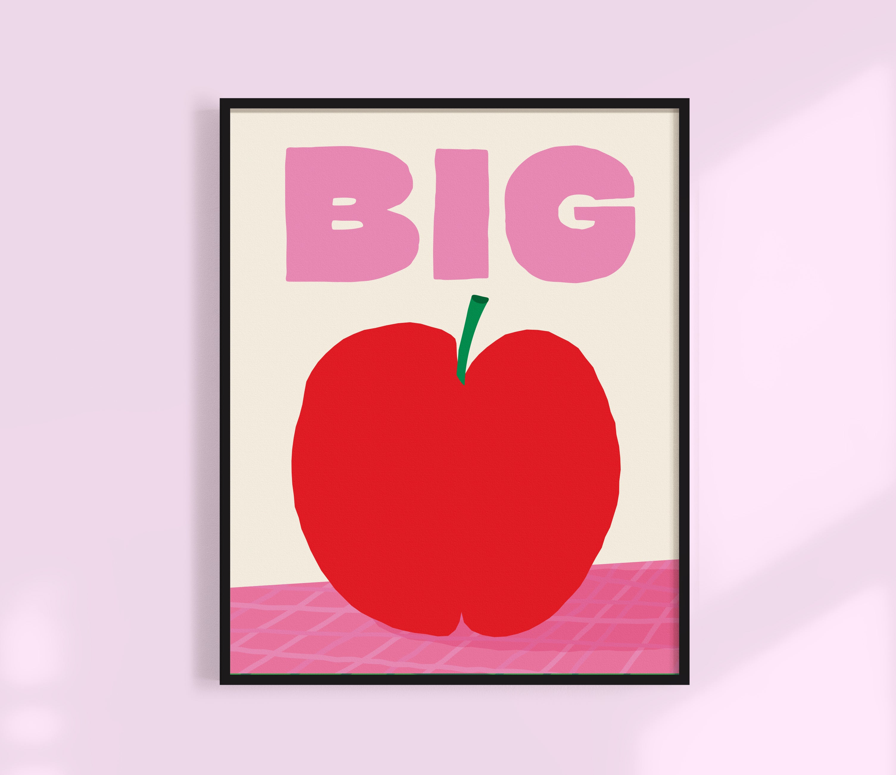 Big Apple Print - Pink Original Illustration