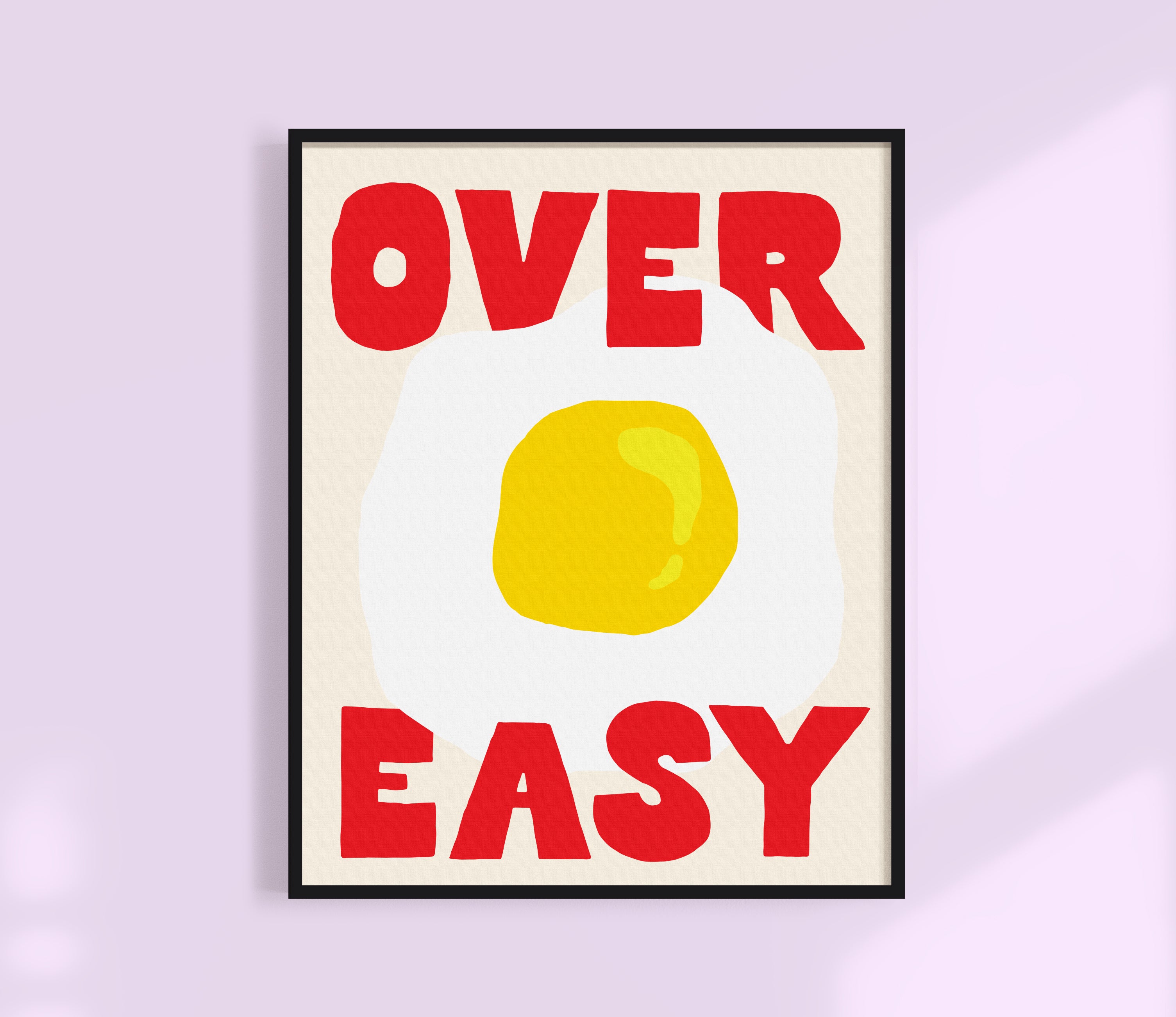 Over Easy Egg Print