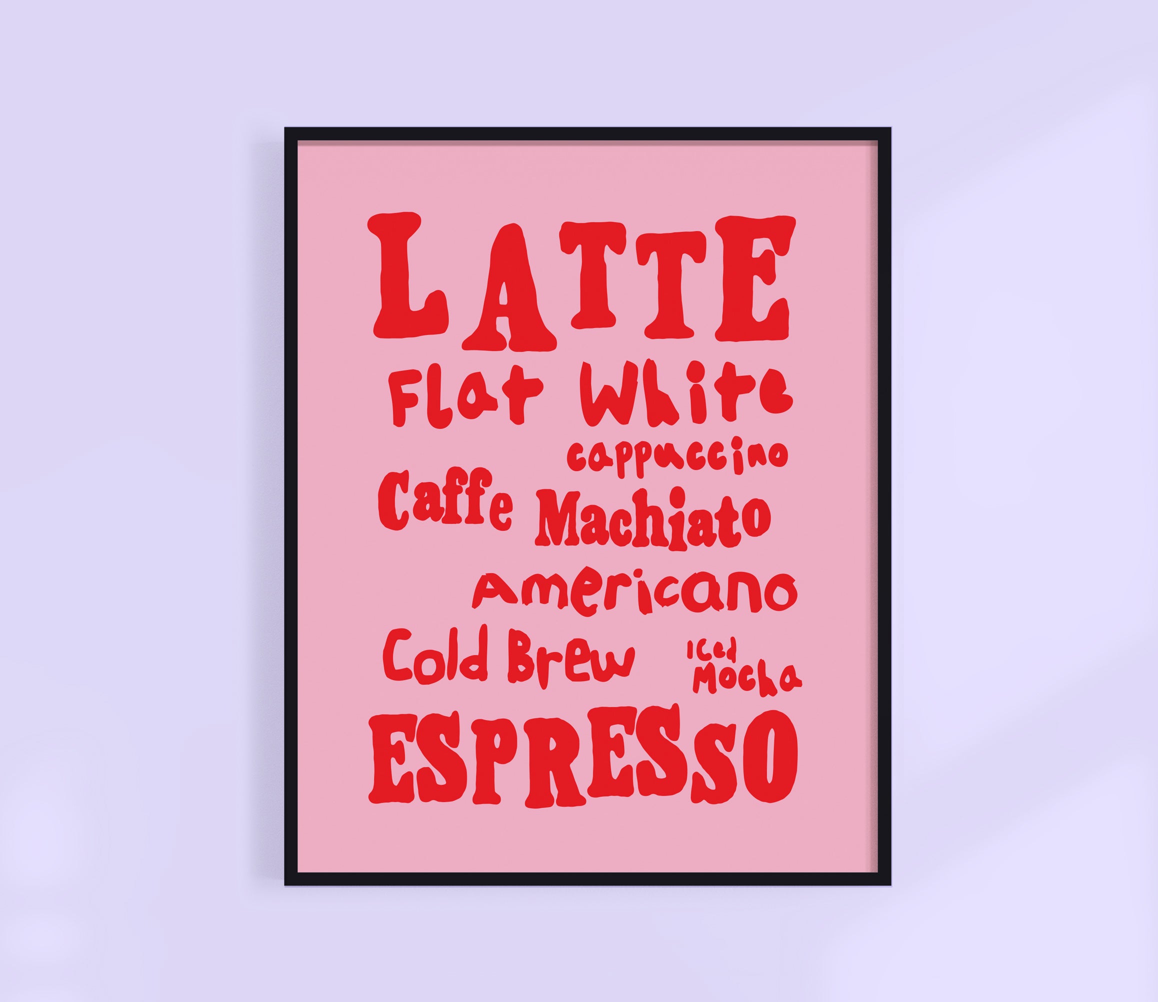 Coffee Menu Print