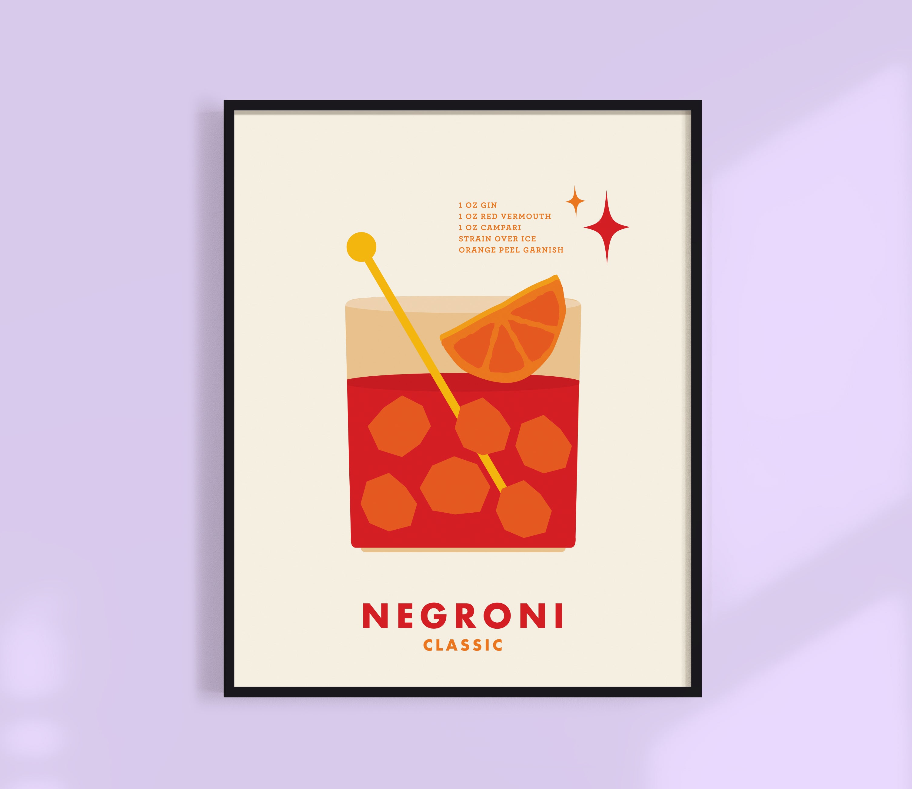 Negroni Cocktail Print