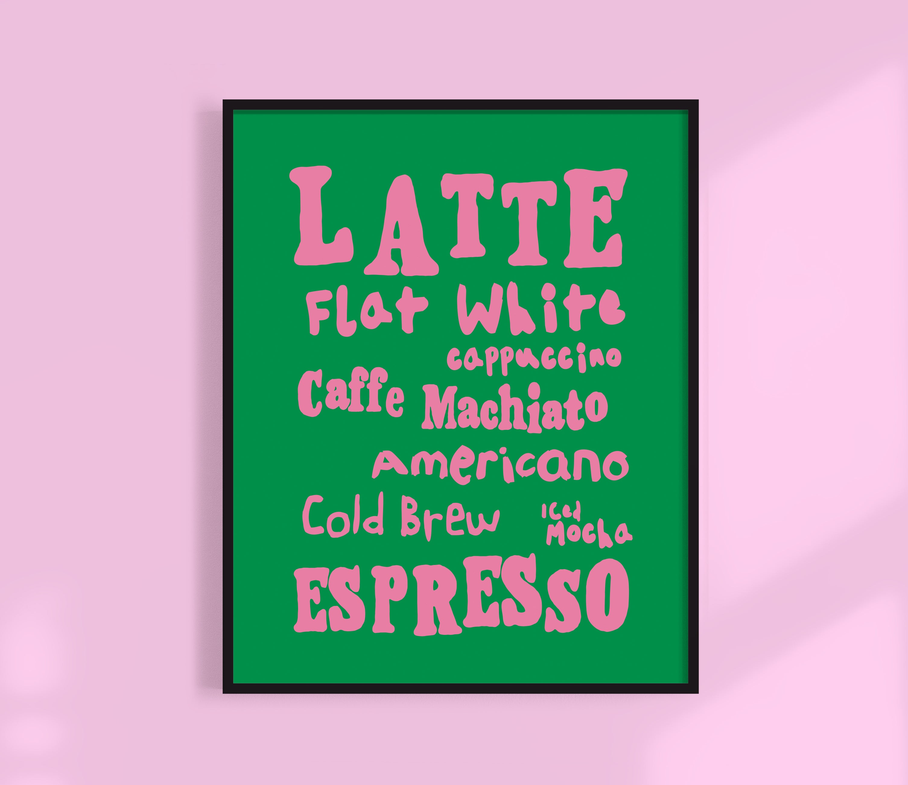 Coffee Menu Print