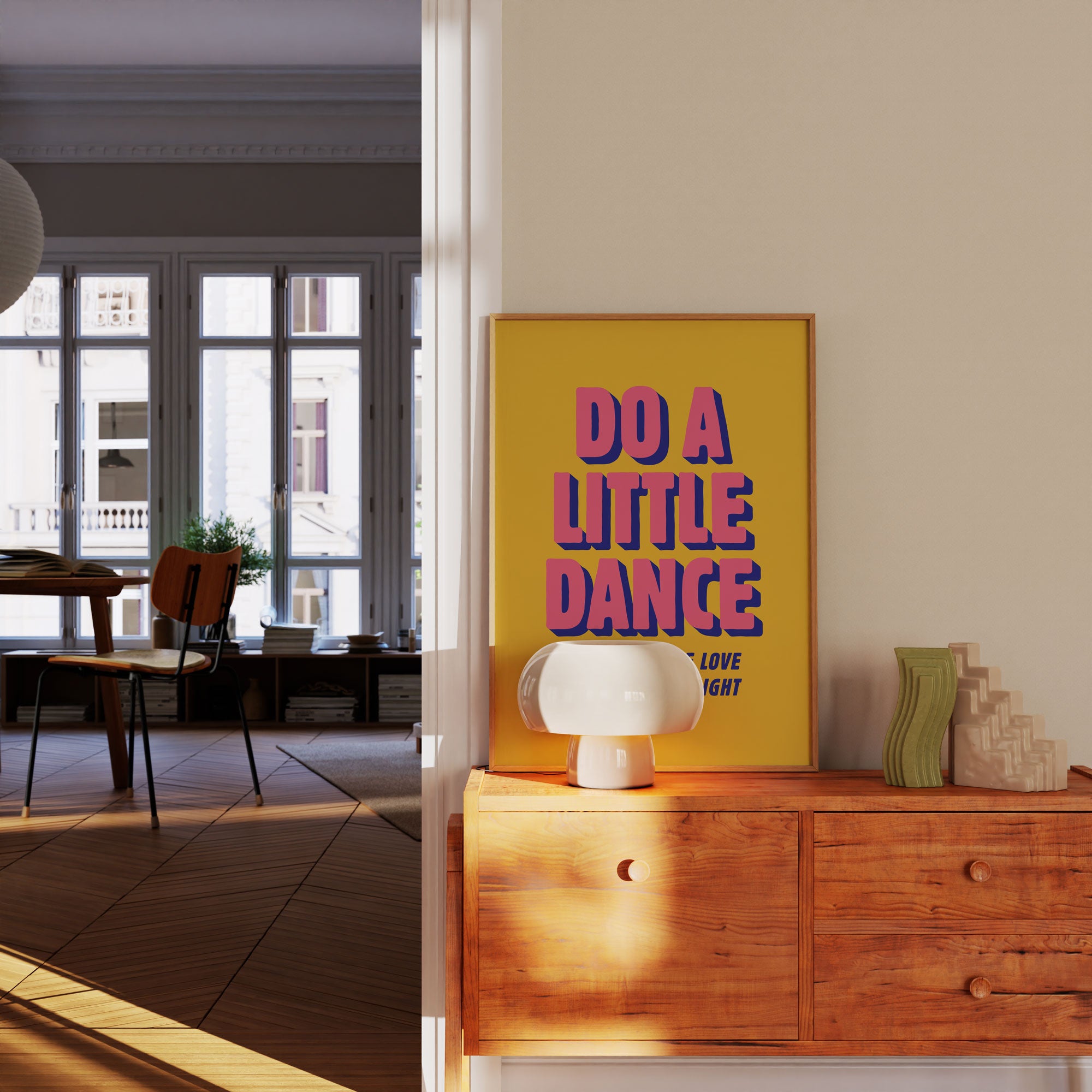 do a little dance make a little love colorful artprint