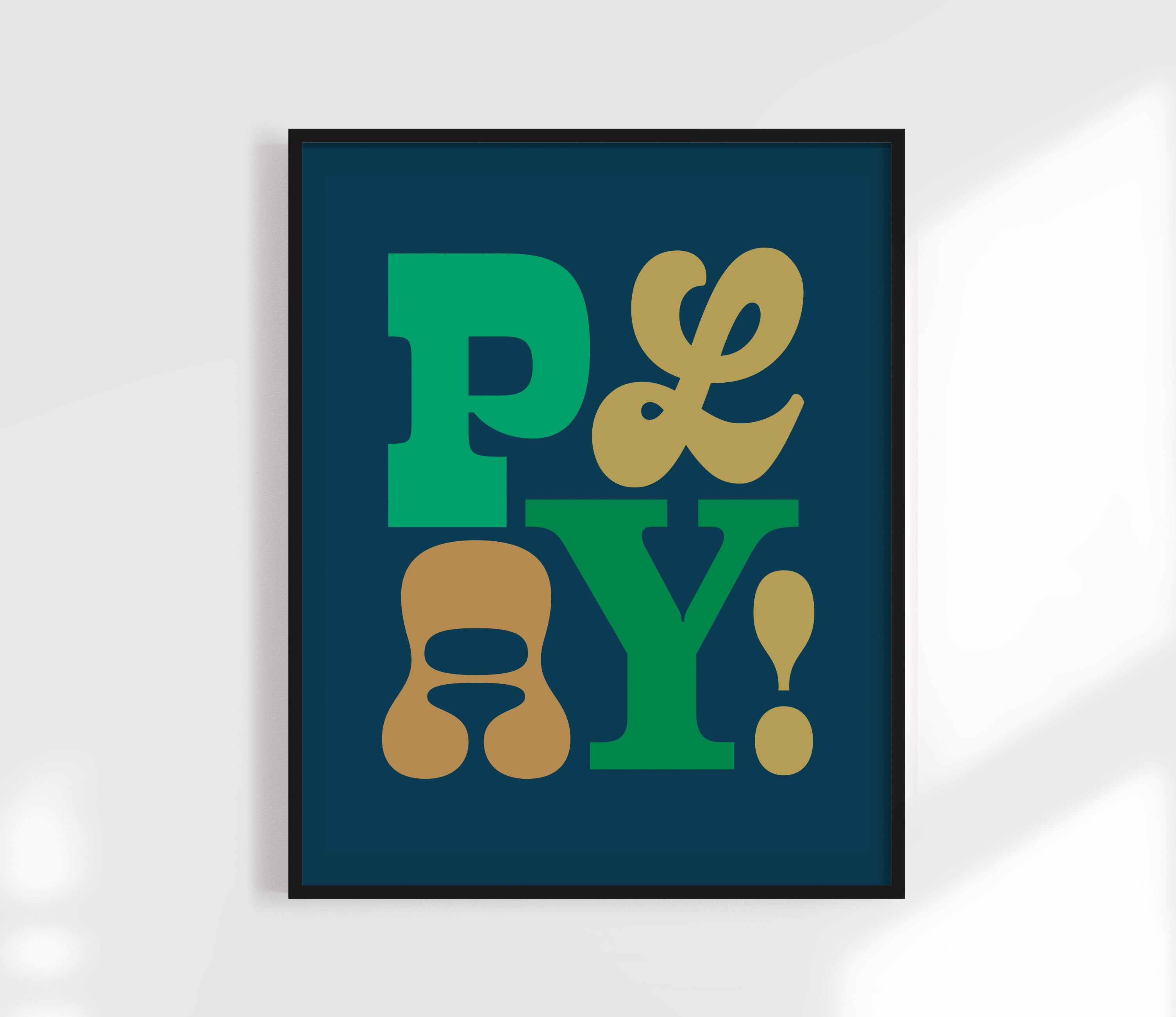 Play! Typographic Kids Print