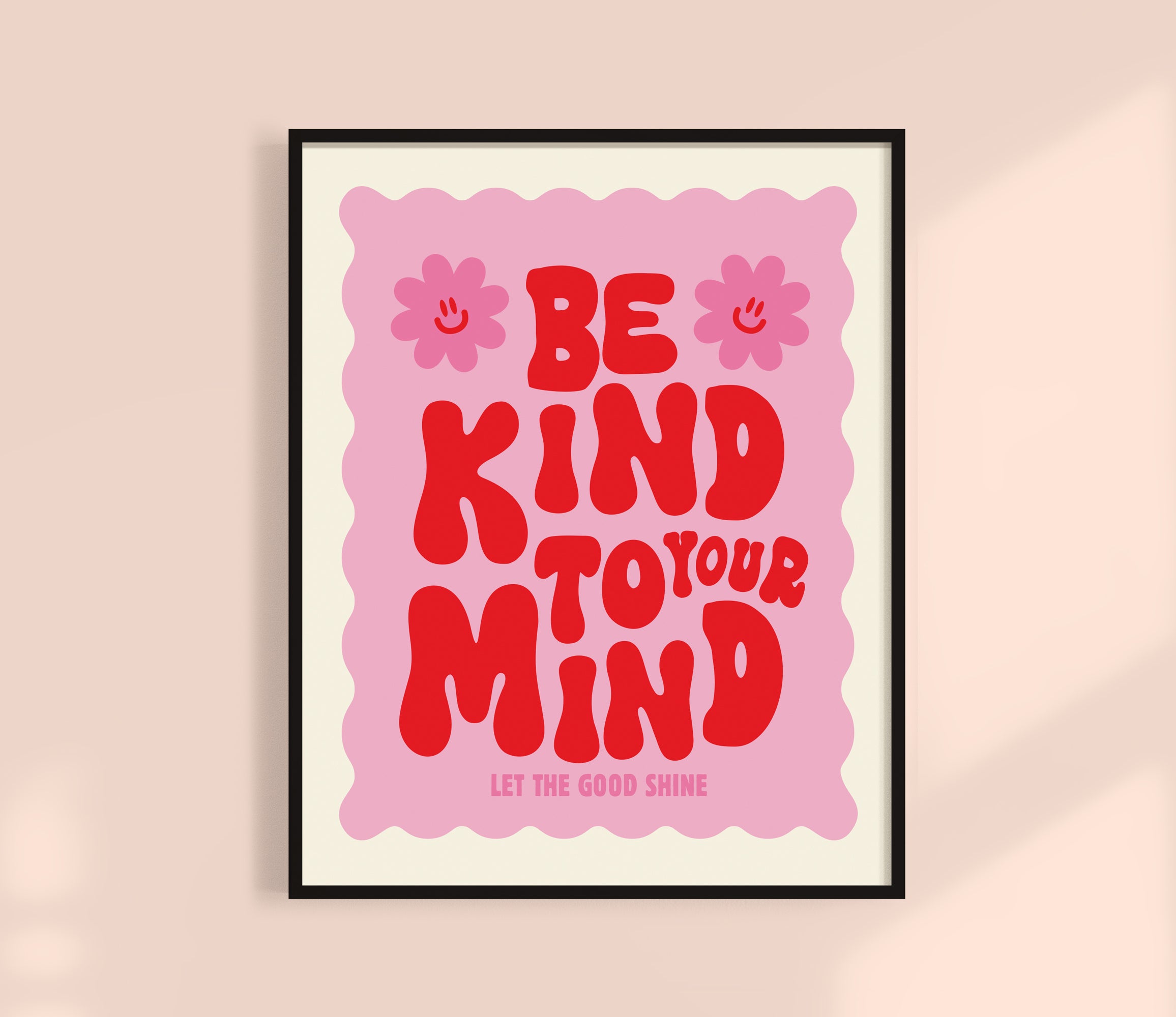 red and pink colorful wall art be kidn to your mind
