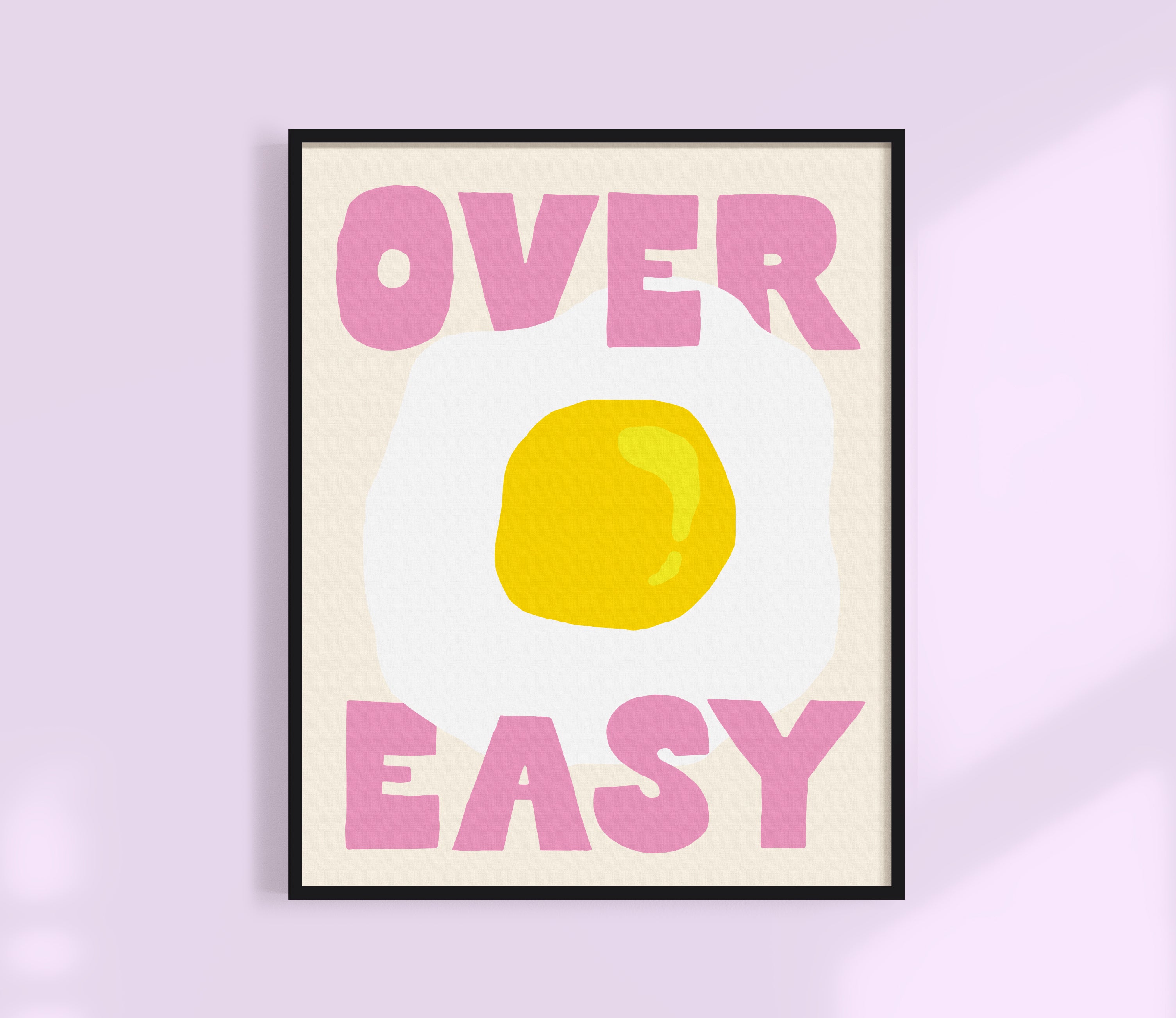 Over Easy Egg Print Pink