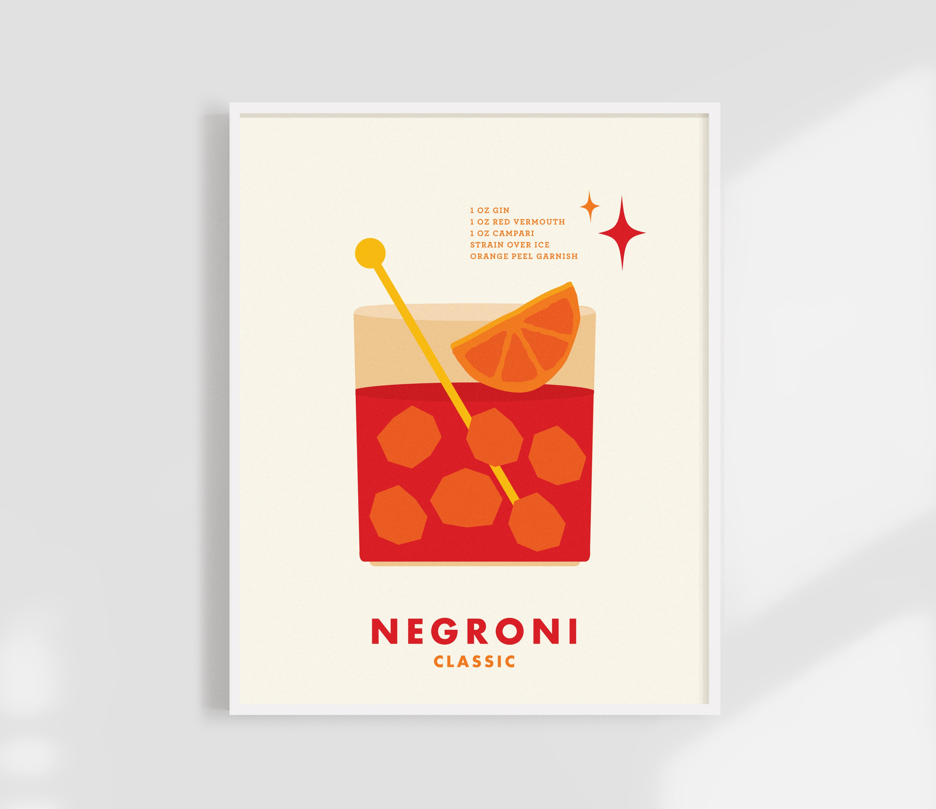 Negroni Cocktail Print