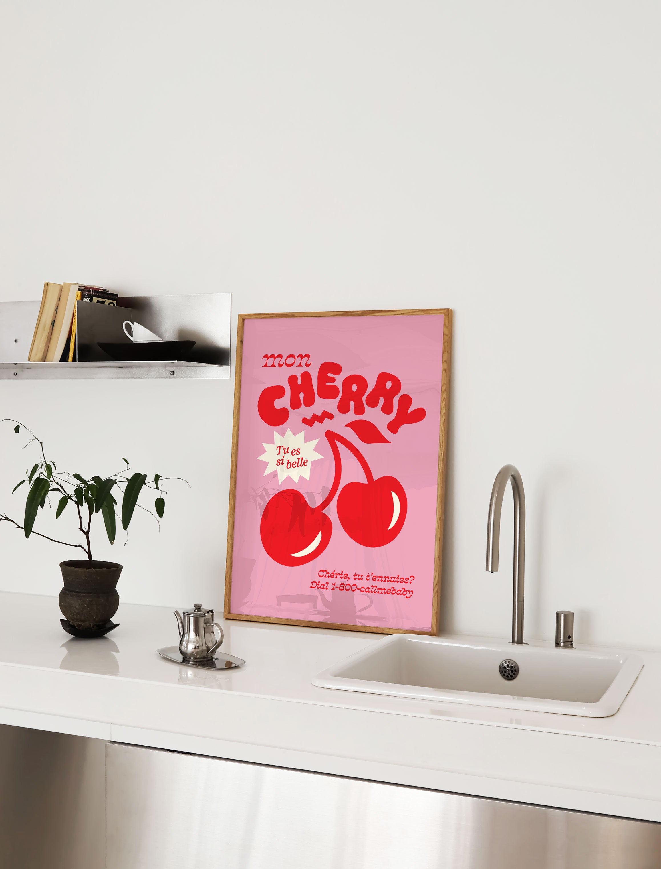 Mon Cherry, Tu Es Si Belle Print