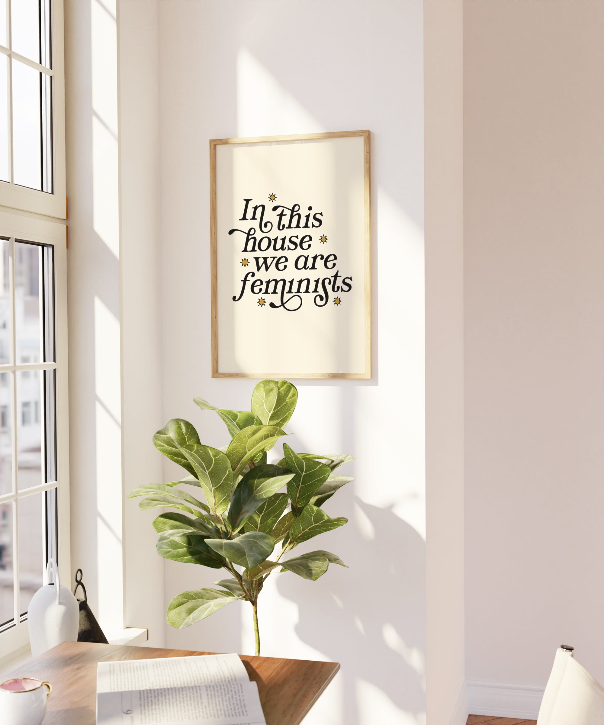 In this house we are feminists wall art