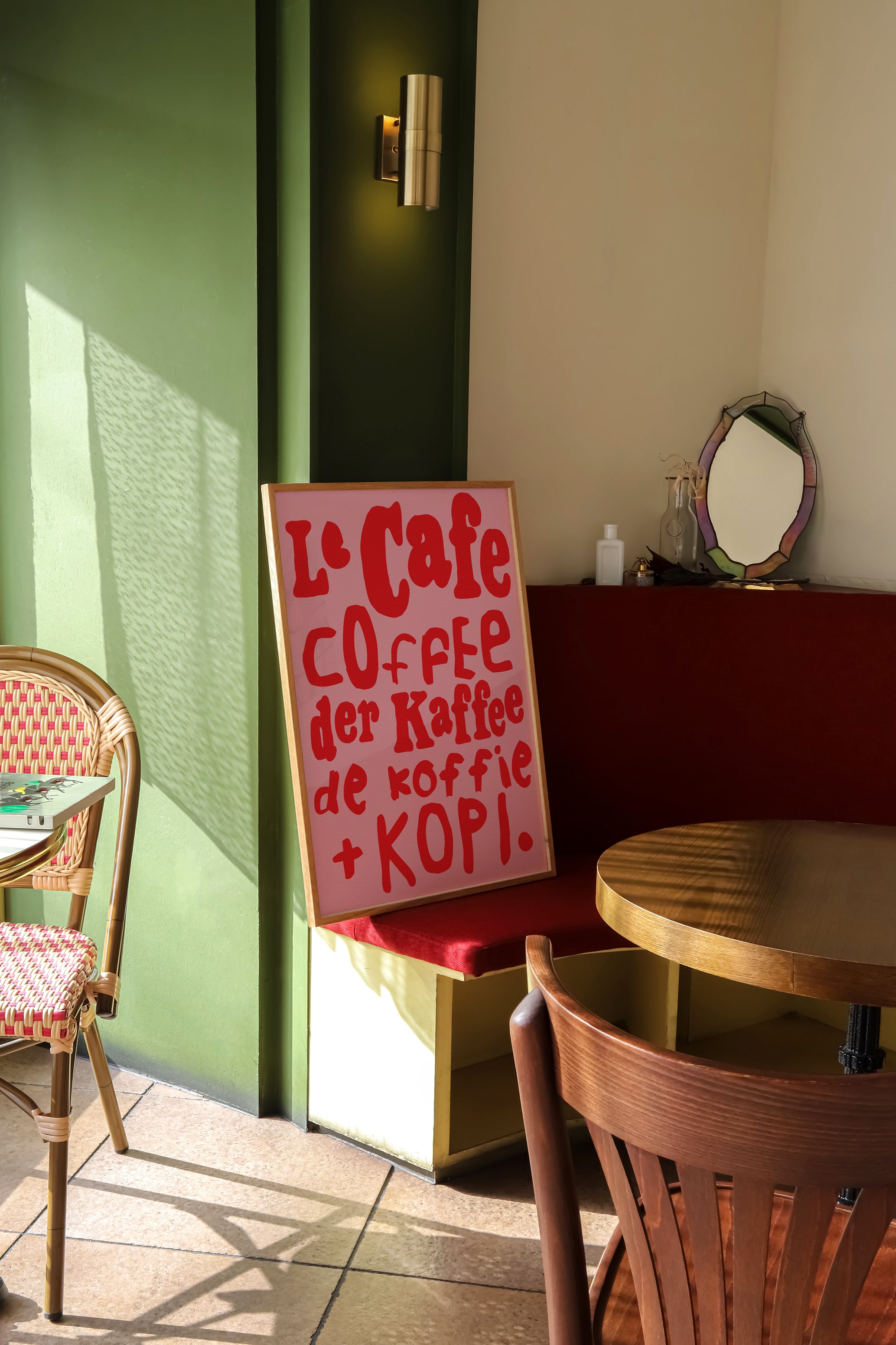 handrawn coffee sign print