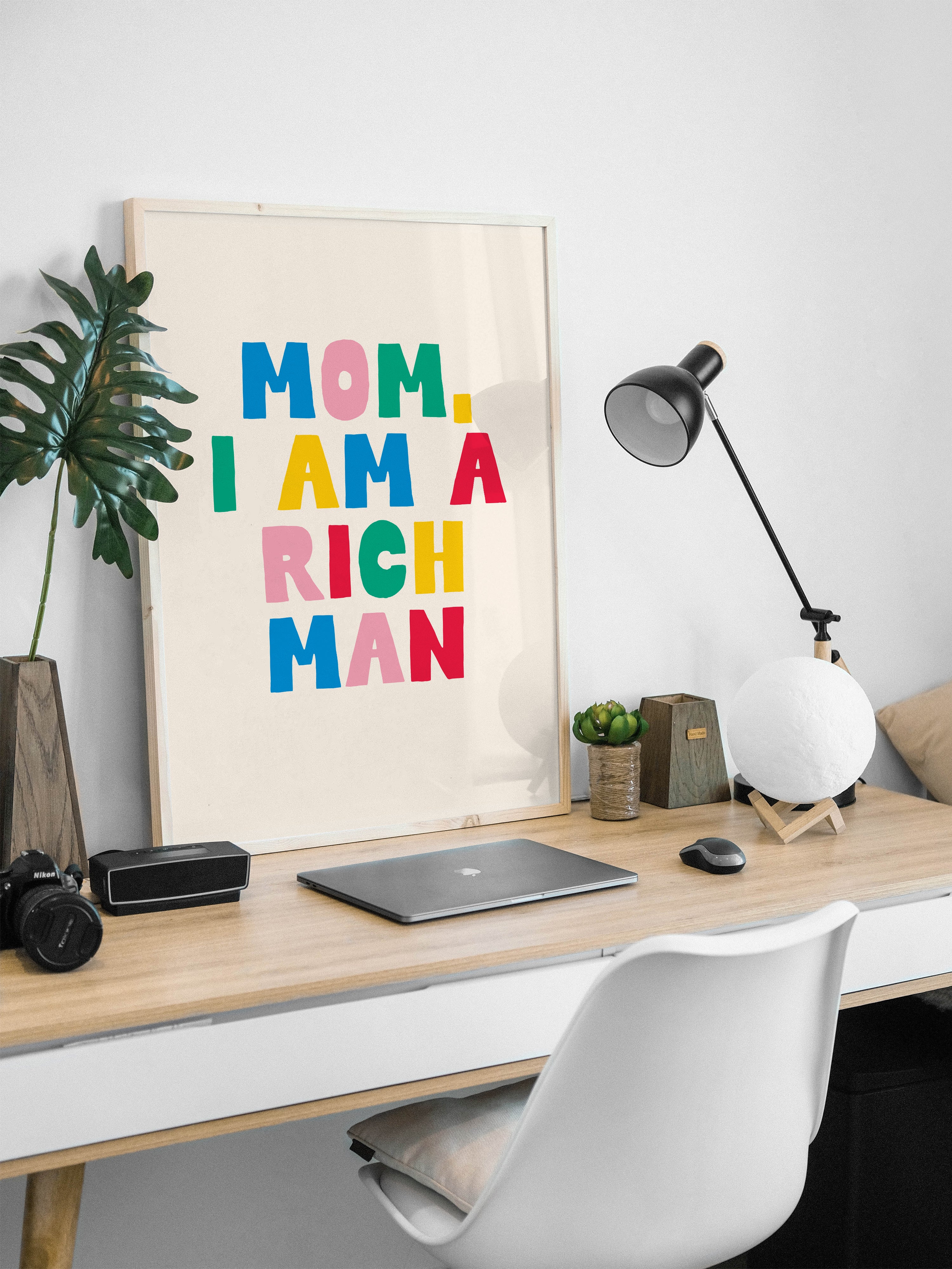 Mom, I Am a Rich Man Print