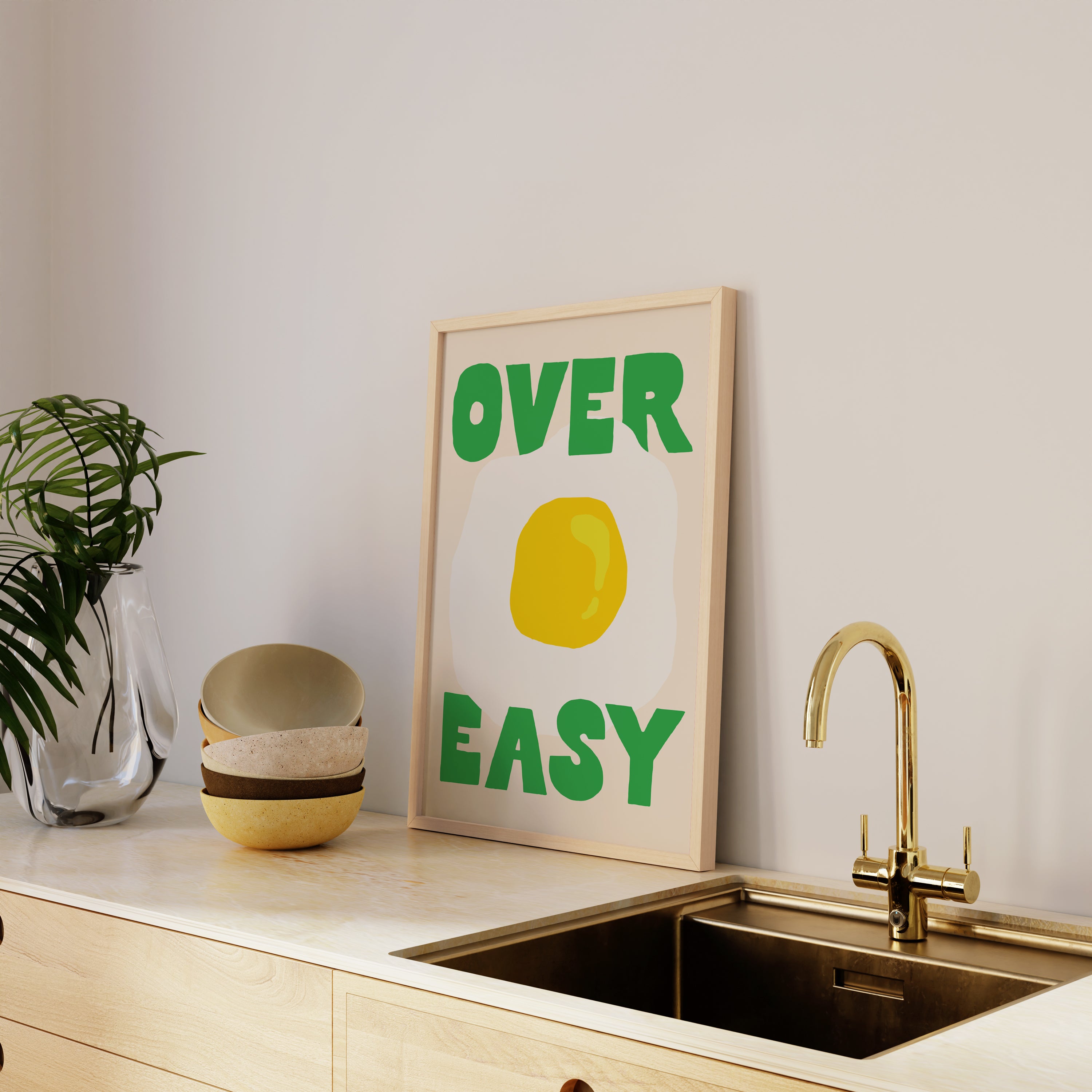 Over Easy Egg Print