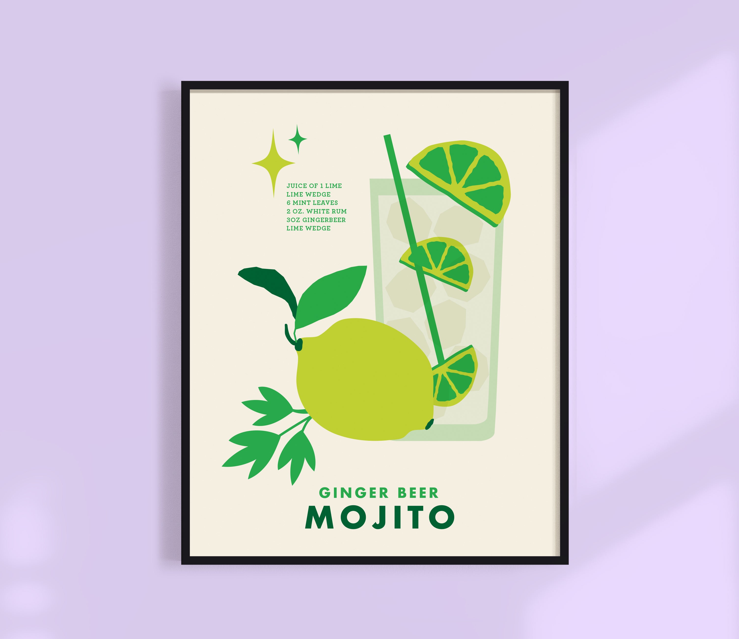 Mojiot cocktail print