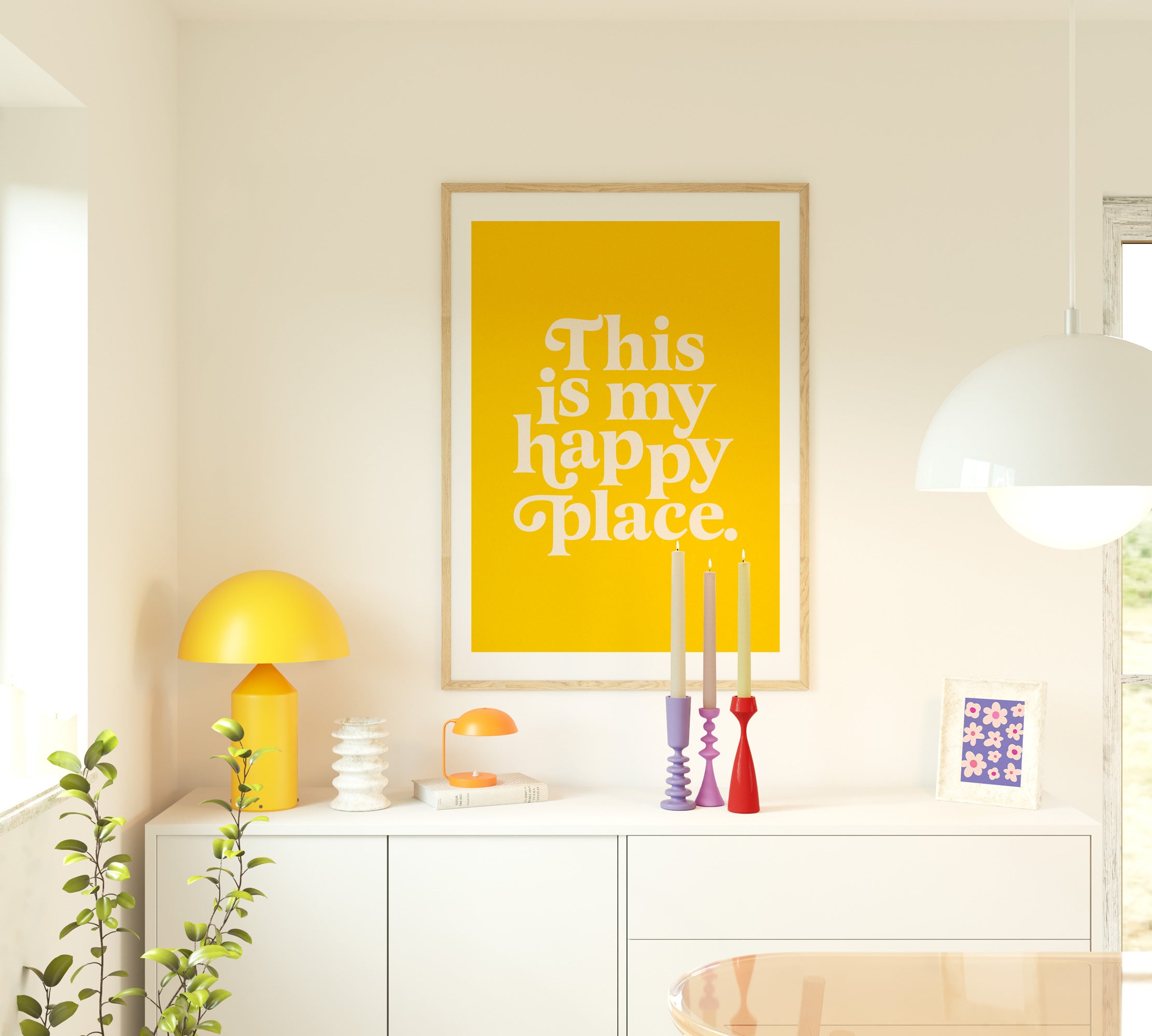 This is my happy place poster - yellow