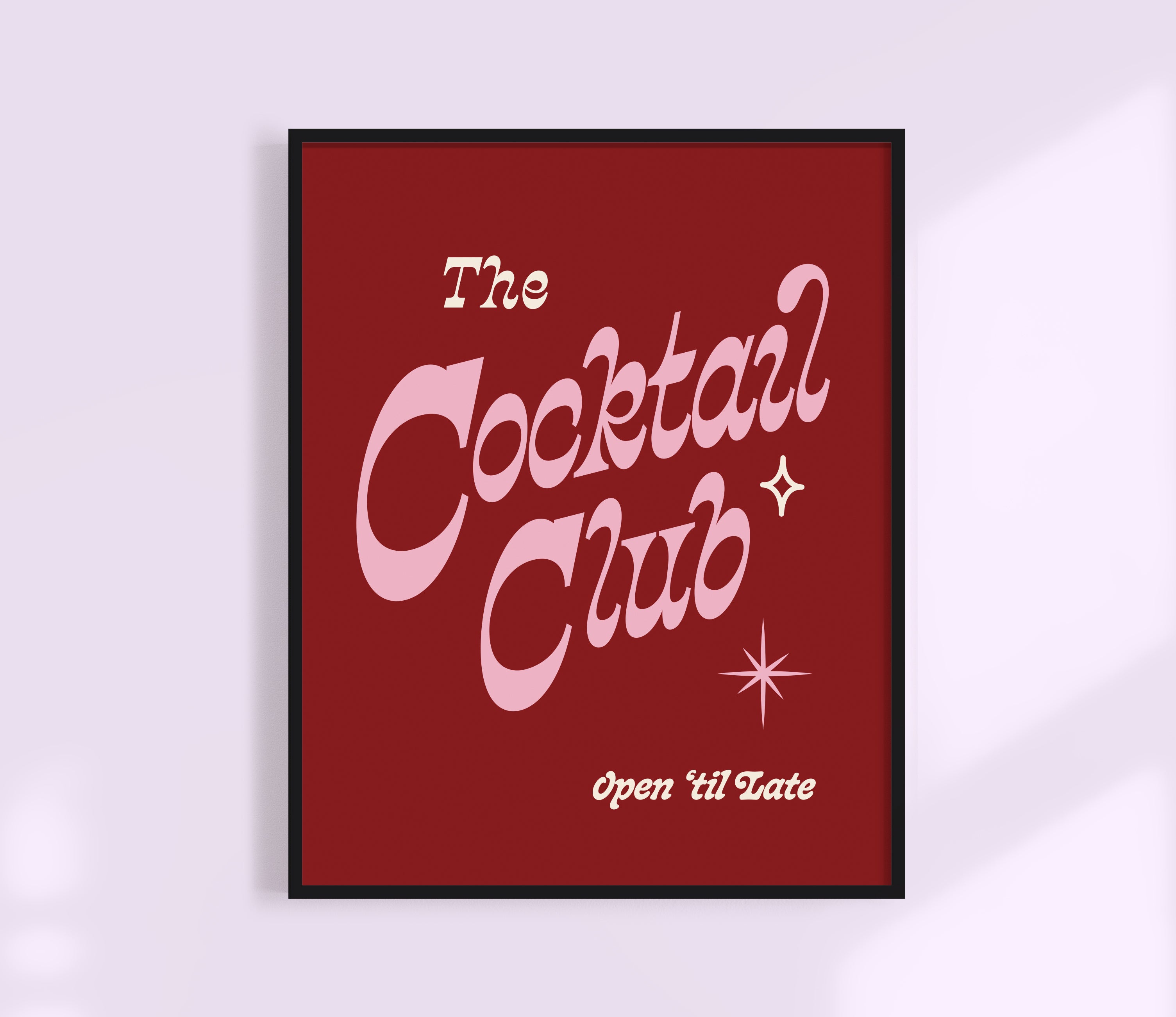 Colorful Cocktail Club Poster