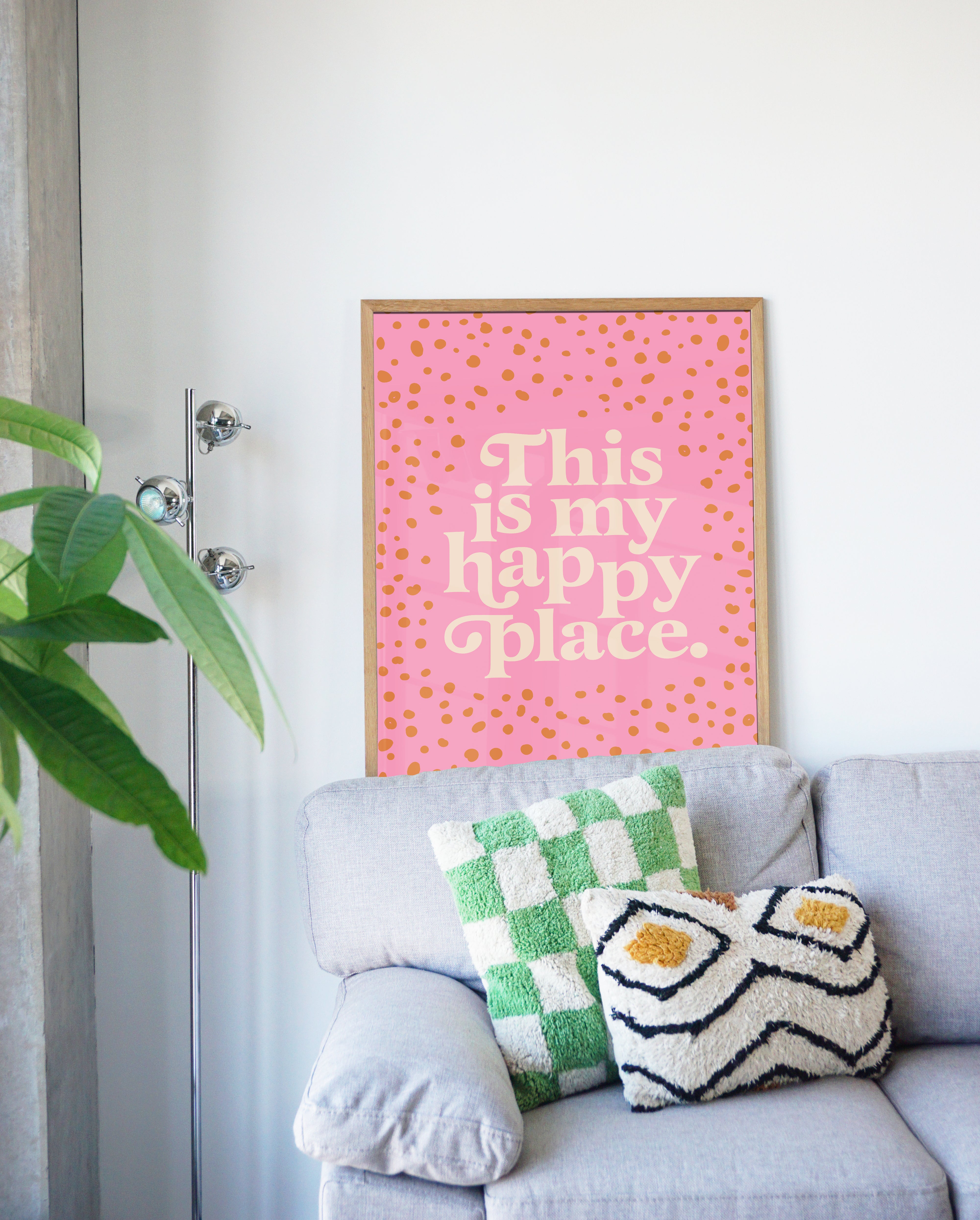 This is my happy place print  polkadots