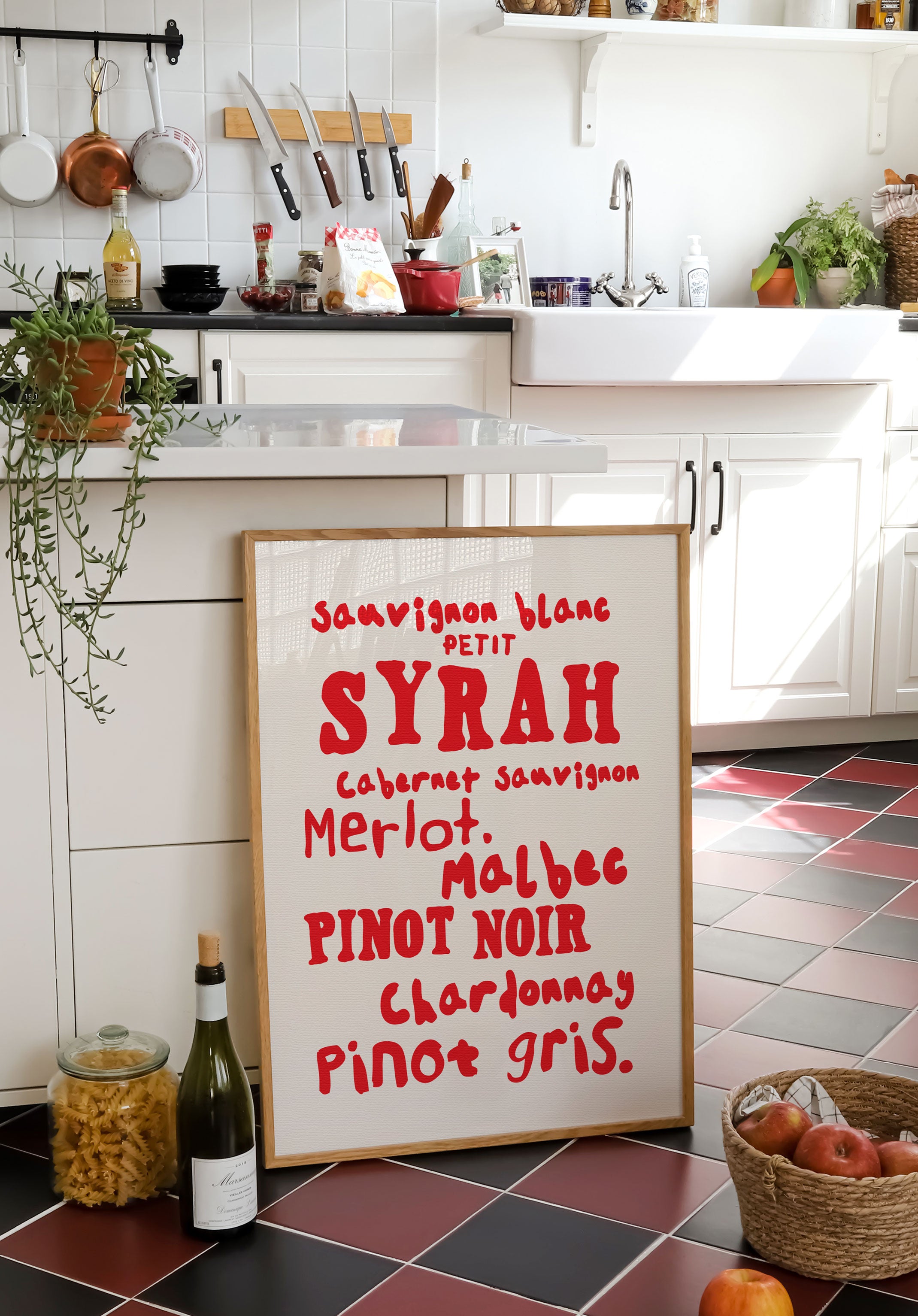 wine art print