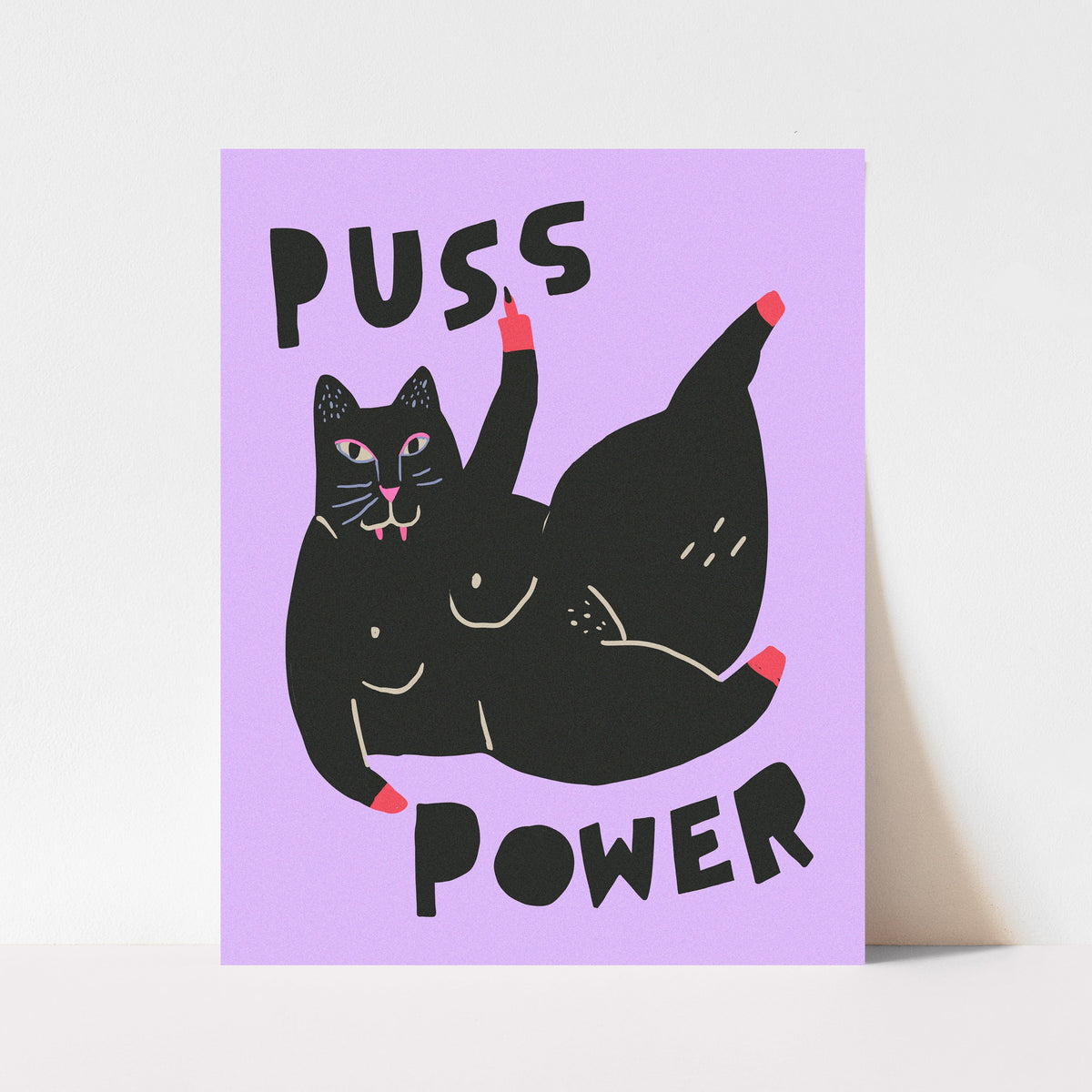 Feminist cat art print