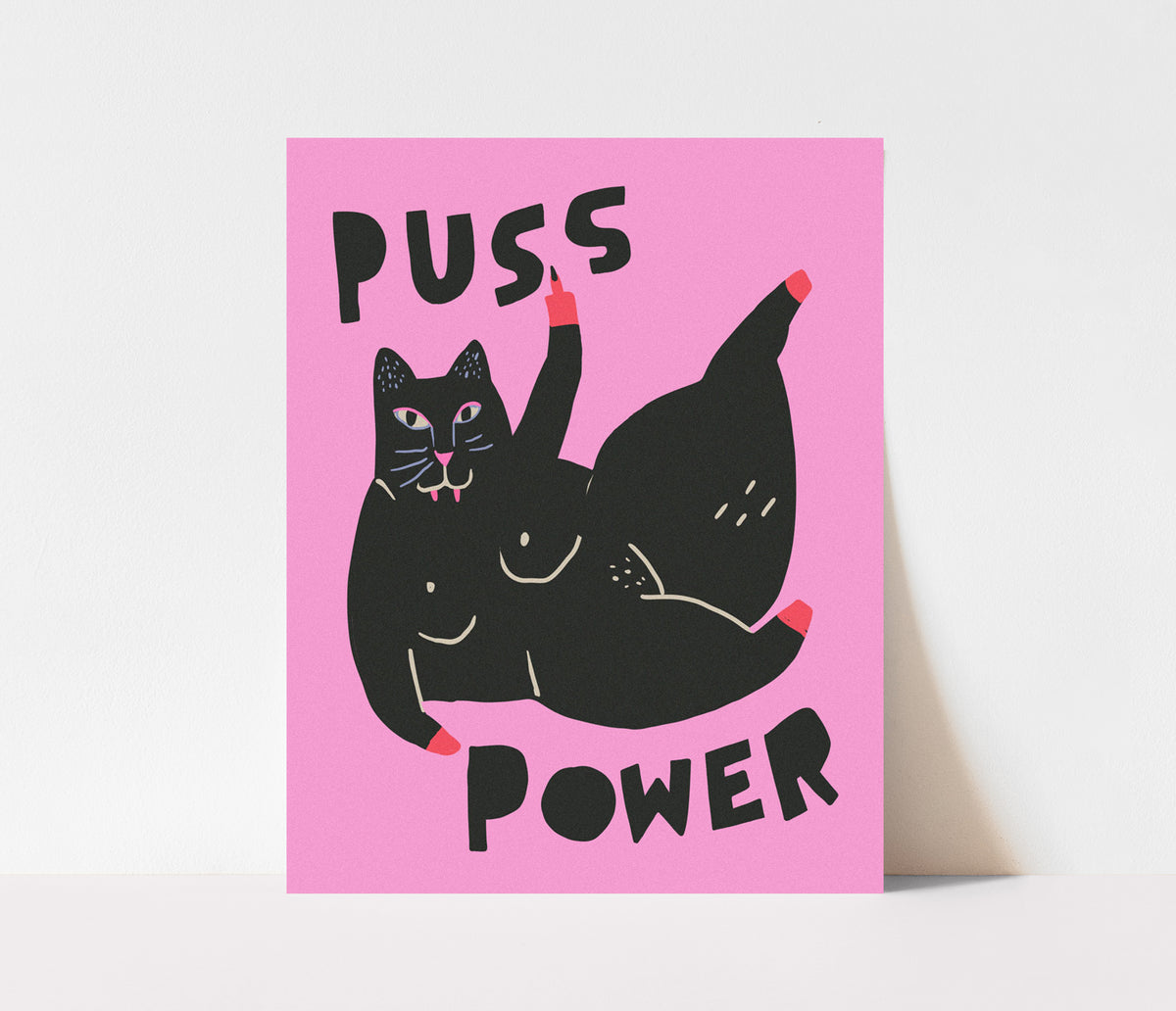 Feminist cat art print