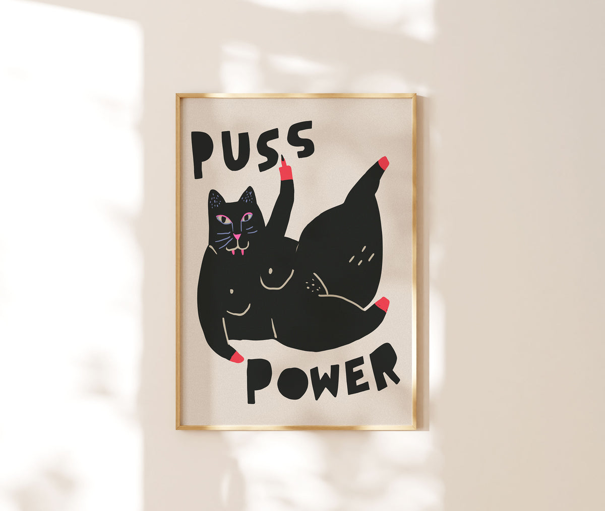 Feminist cat art print