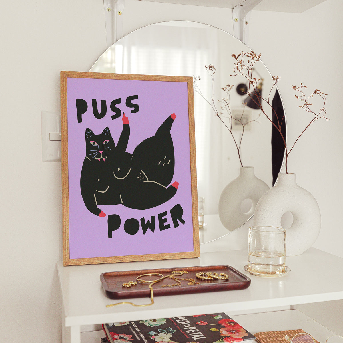 Puss Power Art Print