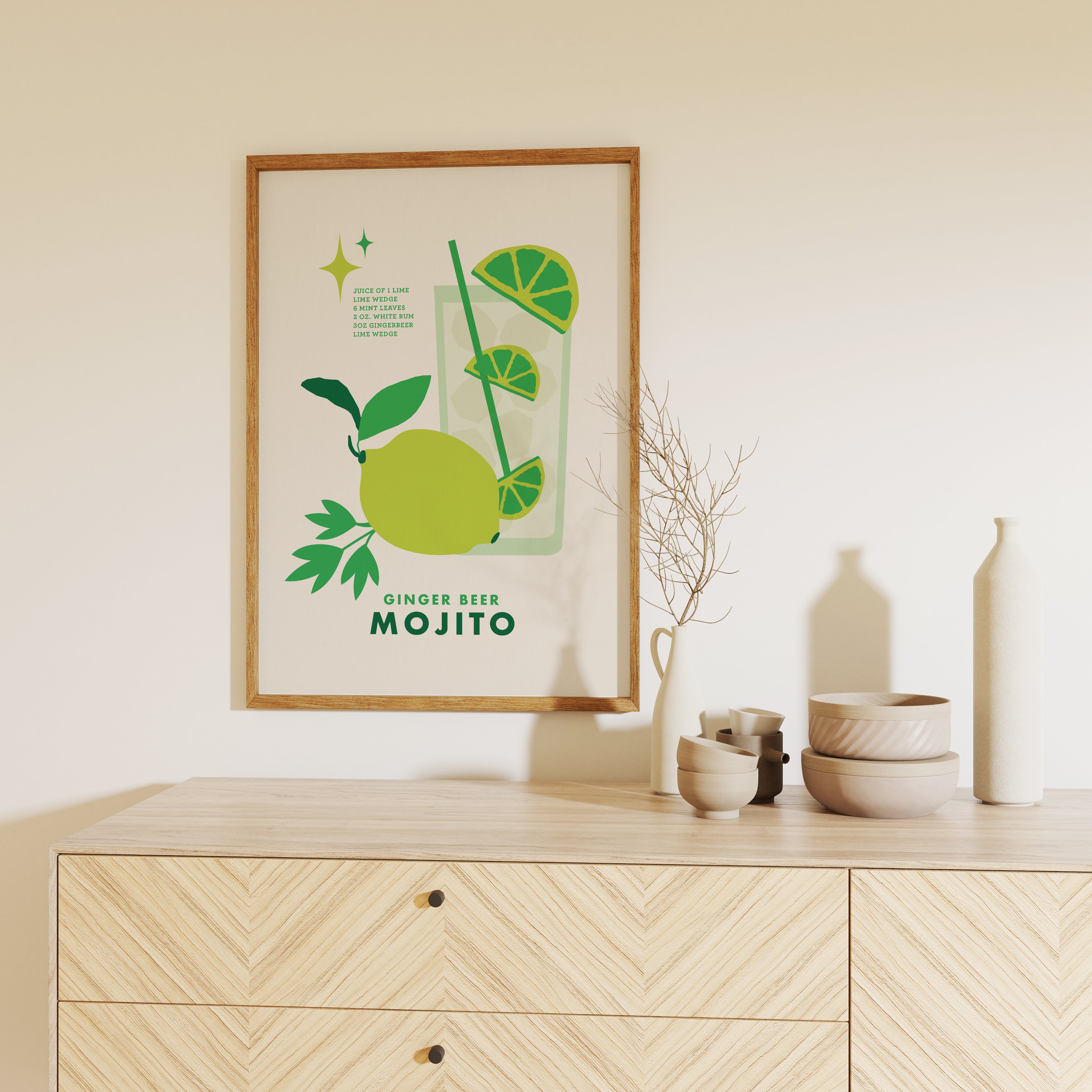 Mojiot cocktail print